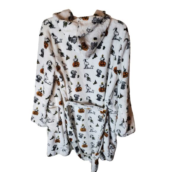 Peanuts Soft Plush Fleece Hooded Bath Robe, NWOT, Small/Medium - Picture 3 of 6